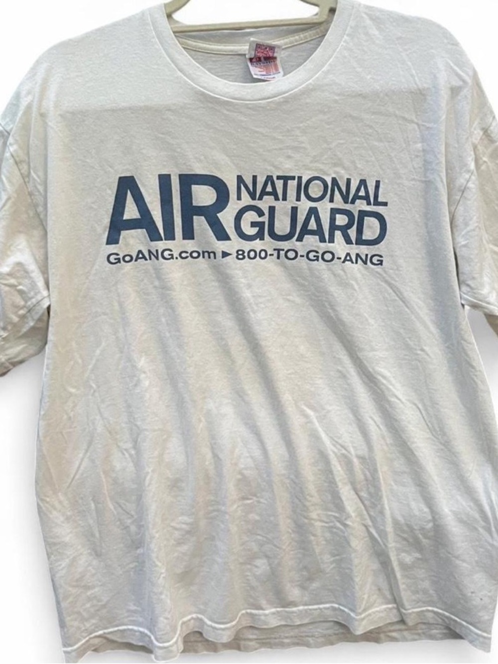 Air National Guard Graphic Tee Large Bayside Tag Made In USA Heavy
